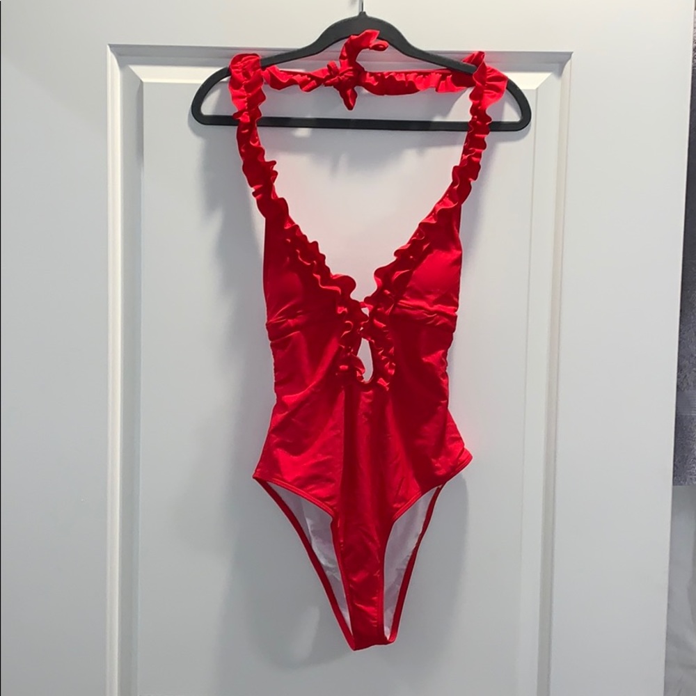 SHEIN Women’s One Piece Red Bathing Suit size l